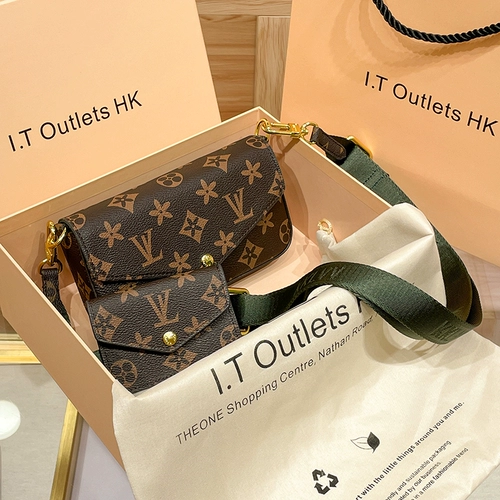 Трендовый комплект, сумка на одно плечо, Гонконг, 2023, из натуральной кожи