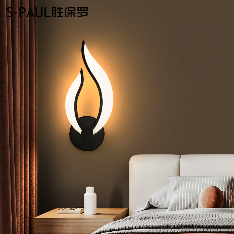Nordic modern minimalist headboard wall lamp LED bedroom idea lamp wall lamp cozy corridor aisle wall light