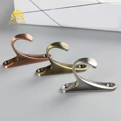 Jue card simple modern curtain wall hook fine metal small hook Creative decoration accessories fixed wall hanging pair