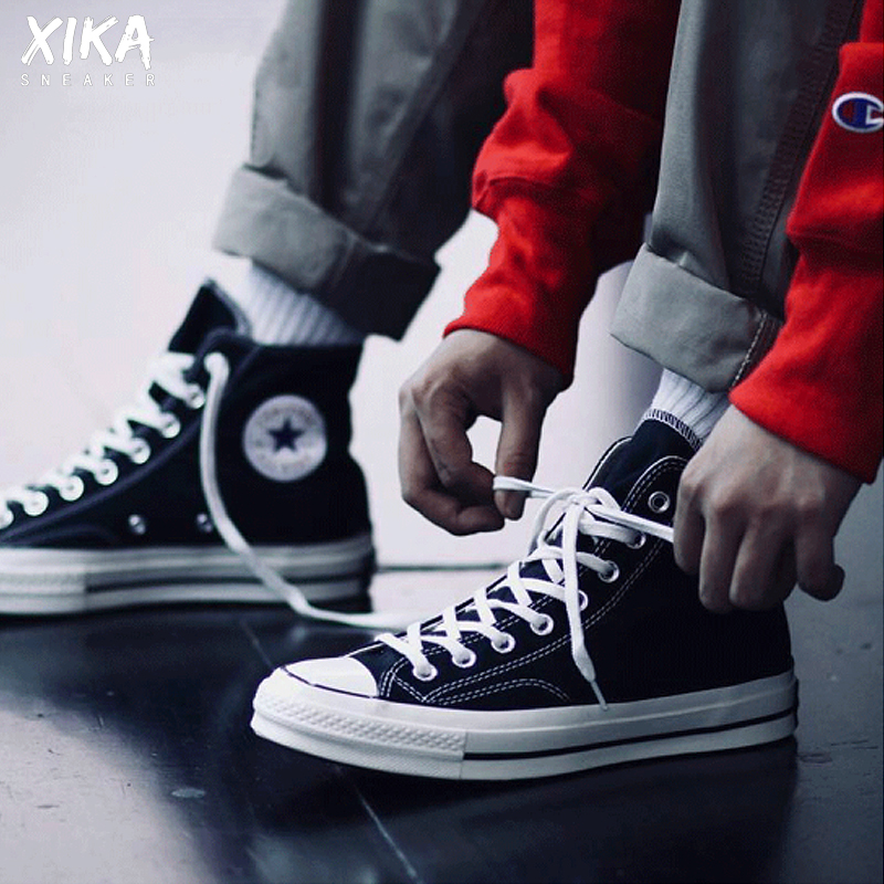 Converse converse mùa xuân và mùa thu giày nam cao gót nữ 1970S Giày vải tiêu chuẩn Samsung 162050C 163407C - Plimsolls giày thể thao nam