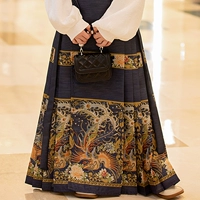 Тибетская голубая юбка с лапшой