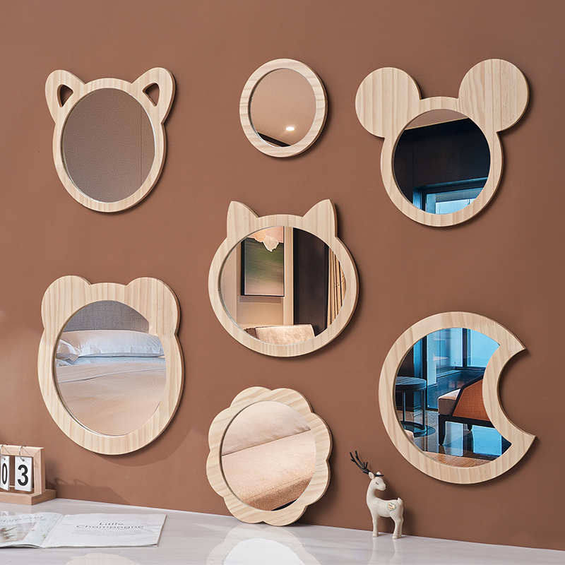 Kindergarten Cartoon Toilet Mirror Toilet Bathroom Bathroom Bathroom Mirror Creative Decoration Mirror