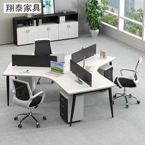 Desk and chair simple modern office furniture staff desk 3-person staff table 6-person computer desk combination