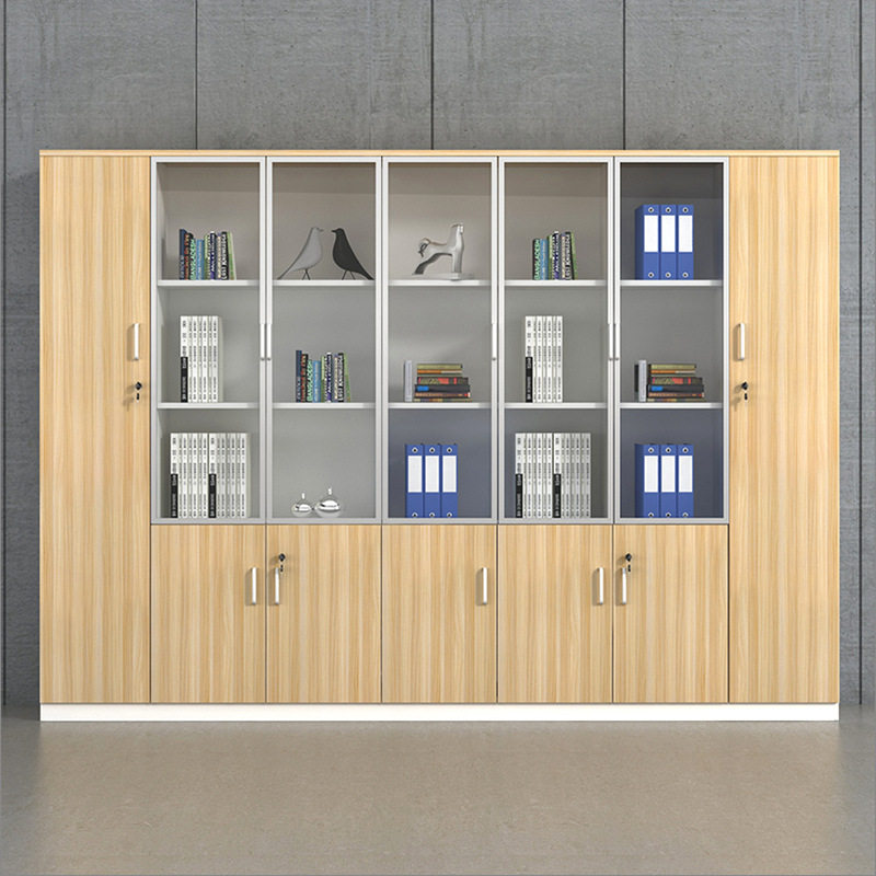 Foshan office furniture high-grade office cabinet plate wooden file cabinet office data rack office bookcase