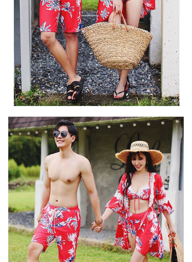 Cặp đôi đồ bơi kỳ nghỉ mới đồ bơi một mảnh áo tắm ngực nhỏ bằng thép tấm tập hợp quần bơi kích thước lớn quần bơi nữ 	đồ đôi đi biển dep	