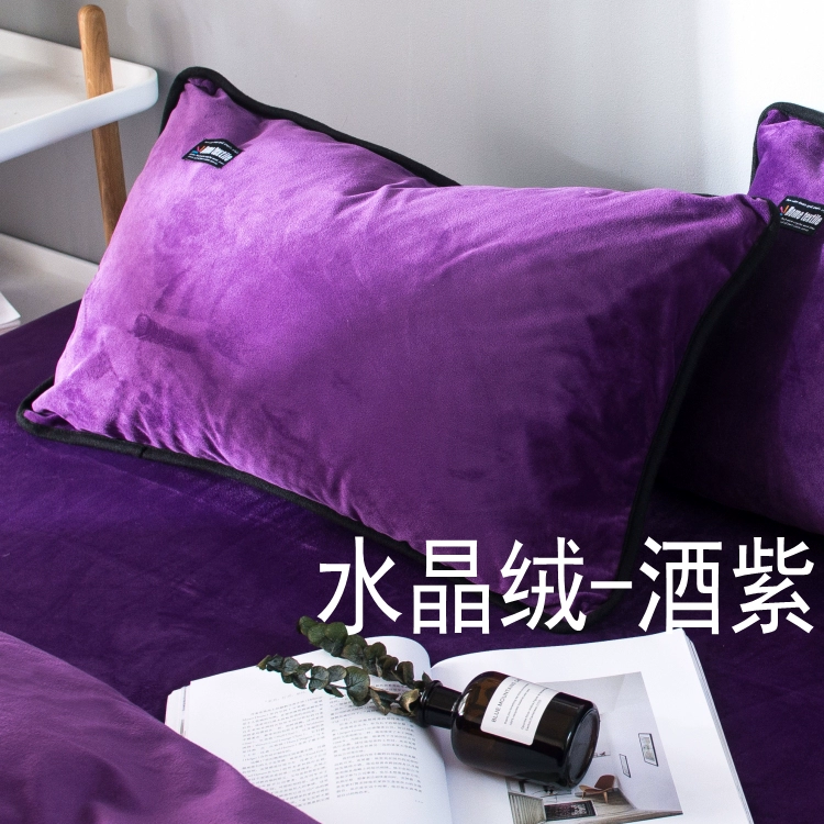 Mafa Lai vết bộ cashmere tinh khiết san hô dày nhung gối gối của đơn nhung pha lê gối miễn phí vận chuyển - Gối trường hợp gối tựa cổ