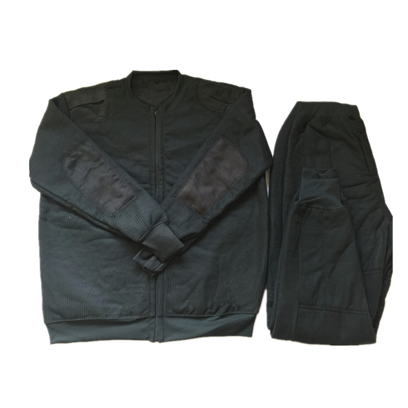 Outdoor autumn and winter warm fleece jacket men's zipper-type cold protection workwear with thick sweater pants cover