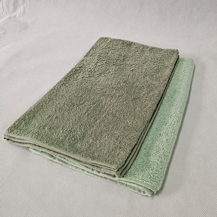 School Dormitory All Season Universal Green Towel Lengthened with Dirty Water Suction Pure Cotton Wash Face Towel Welfare Towels
