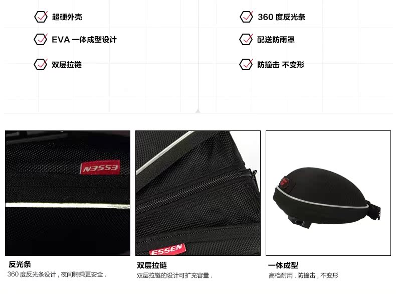 Sacoche pour vélo mixte ESSEN - Ref 2217653 Image 9