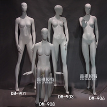 High-end brand womens clothing store window display plastic model dummy frame abstract head matte white big name dedicated