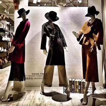 High-end gold clothing store female model props full body dummy Rose gold womens clothing store window model display shelf