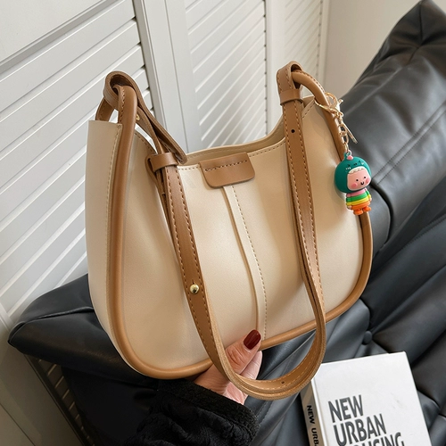 Женская сумка Amy Rabbit, новинка 2025 года, модная строчка, большая вместительная текстурированная сумка через плечо контрастного цвета, сумка через плечо на одно плечо