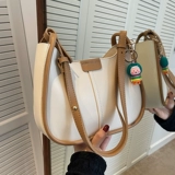 Женская сумка Amy Rabbit, новинка 2025 года, модная строчка, большая вместительная текстурированная сумка через плечо контрастного цвета, сумка через плечо на одно плечо