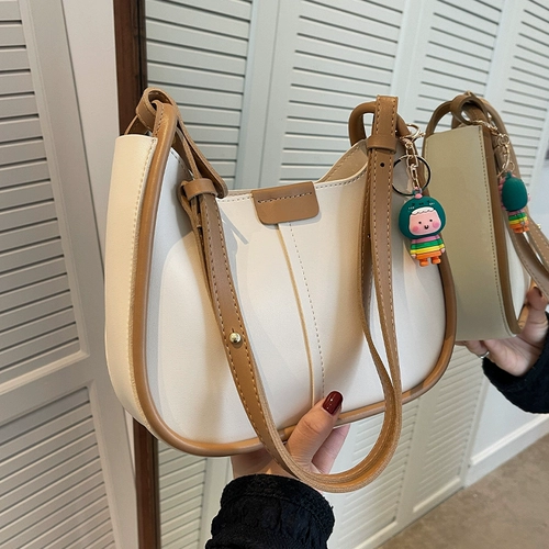 Женская сумка Amy Rabbit, новинка 2025 года, модная строчка, большая вместительная текстурированная сумка через плечо контрастного цвета, сумка через плечо на одно плечо