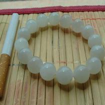 (Versatile and exquisite) (Jade material is warm and fine workmanship) Qinghai Jade (white jade)-12mm bracelet 16 pieces-5#