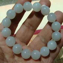 (Versatile and exquisite) (Jade material is gentle and fine in workmanship) Qinghai Jade (white jade) 12mm bracelet 16 pieces-11#