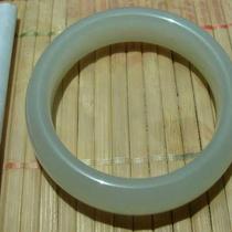 (Self-produced and sold) (Jade material is warm and delicate) Qinghai Jade (green-white to white material)--bracelet--7#