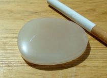 (Handling goods) Qinghai Jade (light sugar white jade (lotus root pink) bison ditch material)-Ping An Brand--18#