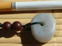 (Handmade) (Versatile) (Can be used as a small specimen) Qinghai Jade (Smoky Sapphire)----Pendant