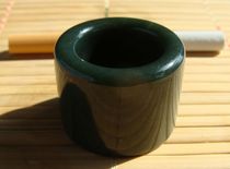 (Antique) (Versatile) (Jade material is warm and moist) Qinghai Jade (second-grade sapphire)--finger--5#