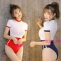 Sexy bó sát cao ngã ba jumpsuit sinh viên băng lụa vớ cao dĩa jumpsuits quần áo khách trong suốt cám dỗ quần phụ nữ nội y 1 mảnh