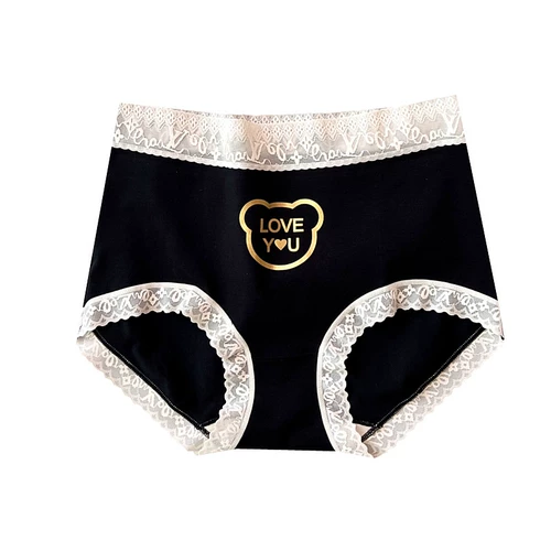 Нижнее белье, хлопковые дышащие комфортные штаны, мужские мультяшные трусы для влюбленных, высокая талия