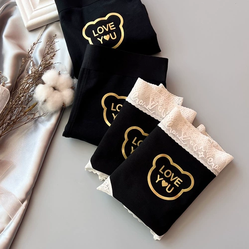 Нижнее белье, хлопковые дышащие комфортные штаны, мужские мультяшные трусы для влюбленных, высокая талия