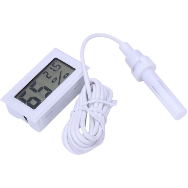Embedded digital thermometer with probe Electronic thermometer sensor FY-12 with wire white and black