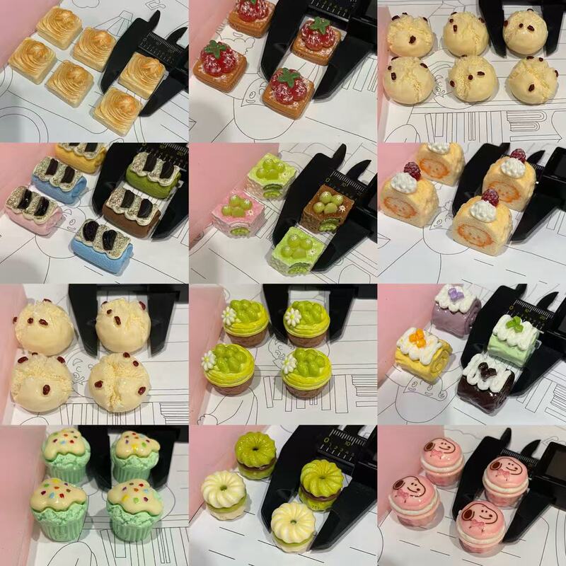 12 Types of Dessert Bread Bagel Cake Series Porous Small Nose-Shaped Silicone Molds DIY Handmade Plaster Clay 12 Types of Dessert Bread Bagel Cake Series Porous Small Nose-Shaped Silicone Molds DIY Handmade Plaster Clay