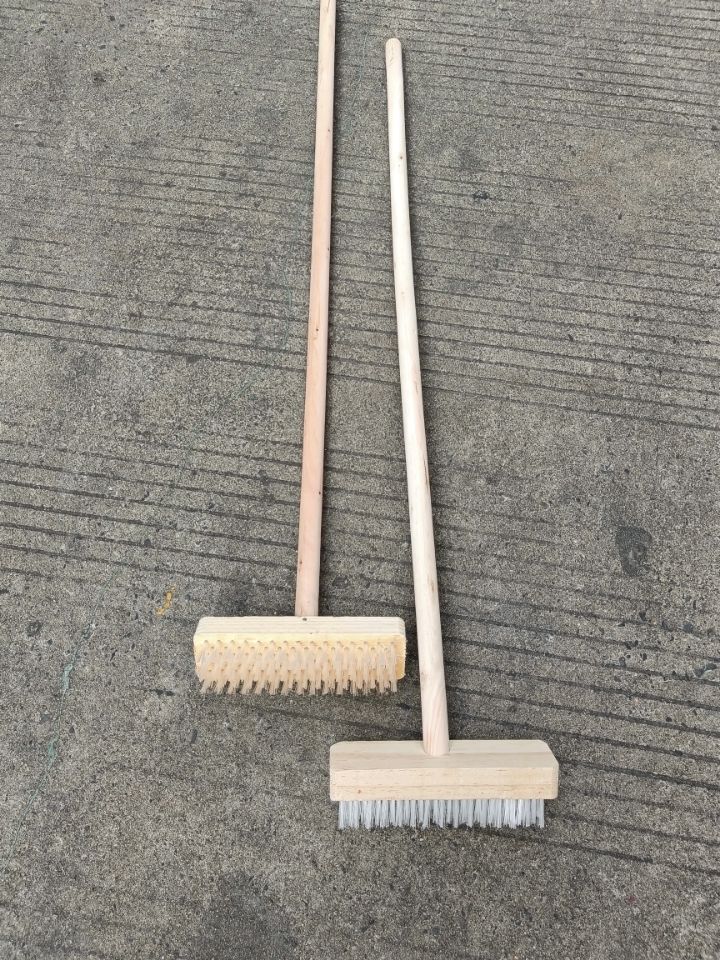 Marble special brush wooden handle floor brush large nylon floor brush long handle sanitary cleaning brush wall brush