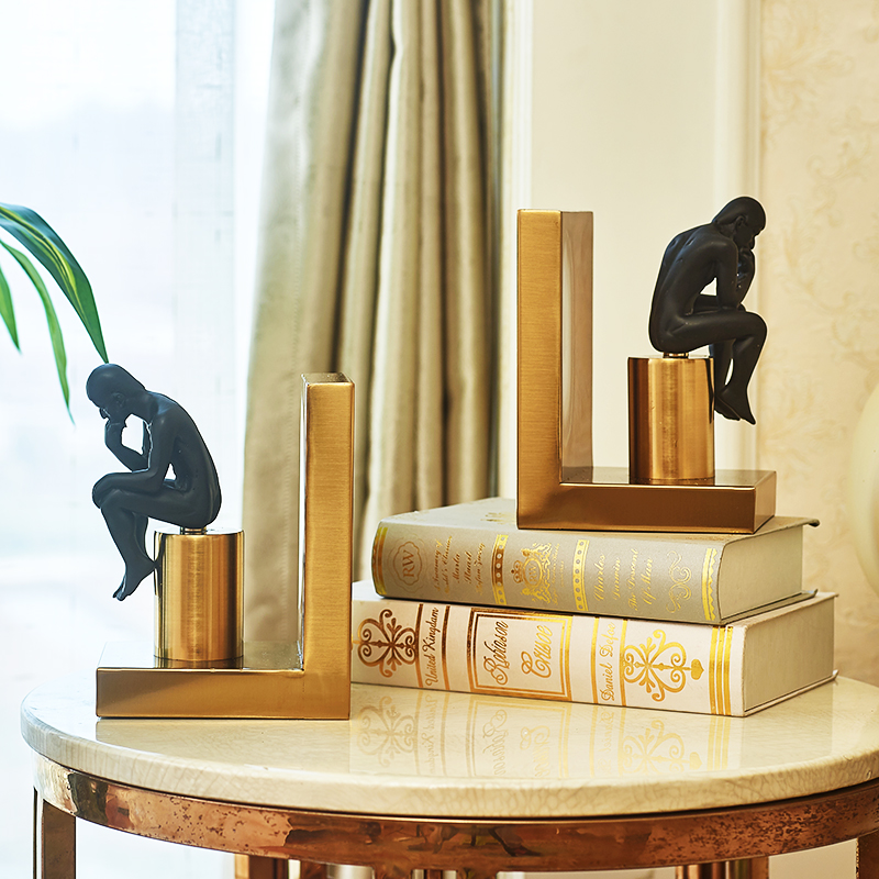 American minimalist thinker alloy book by model room desk home decoration satin book file decoration decoration