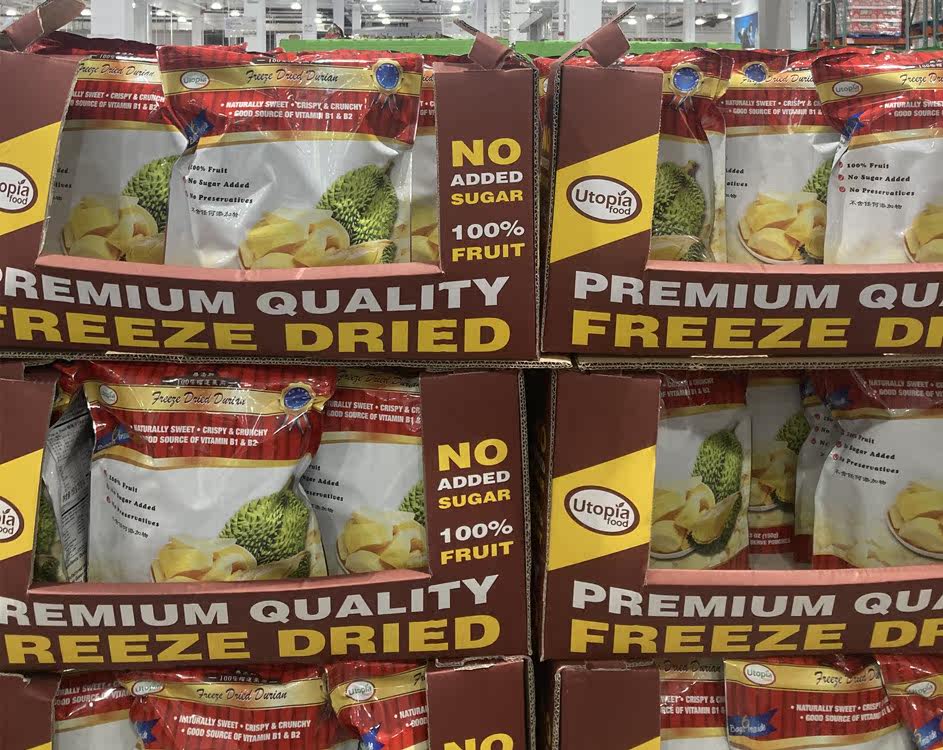 Shanghai Costco open city guest Thai imported gold pillow durian dry 150g