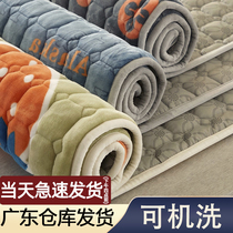 Milk coral flannel mattress cushion household blankette dorm single student bed bedding thin double bed