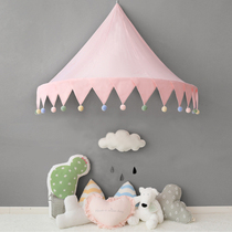 Childrens tent Indoor princess game house Wall hanging bedside decoration Bed curtain reading corner Pure cotton hanging tent girl toys