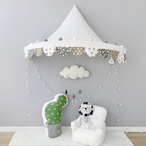 Childrens tent Game house Nordic star dollhouse Cotton bed canopy Wall decoration Reading corner bed artifact