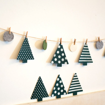Christmas tree hanging flag wall decoration DIY hanging decoration Party birthday decoration Felt cloth flag tent decoration