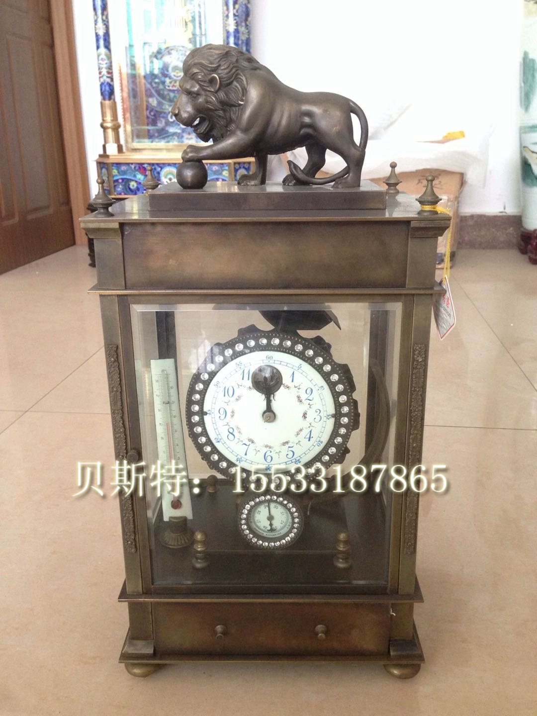 Lion Rolling Ball for Old Pressure Clock) Pure copper machinery No need to upper chord) Old Bell Base Bell) Skeleton Clocks