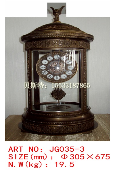 Watch Watch Classical Bell Pure Bronze Mechanical Seat Bell Round Kiosk Style is modeled after the old palace clock movie props