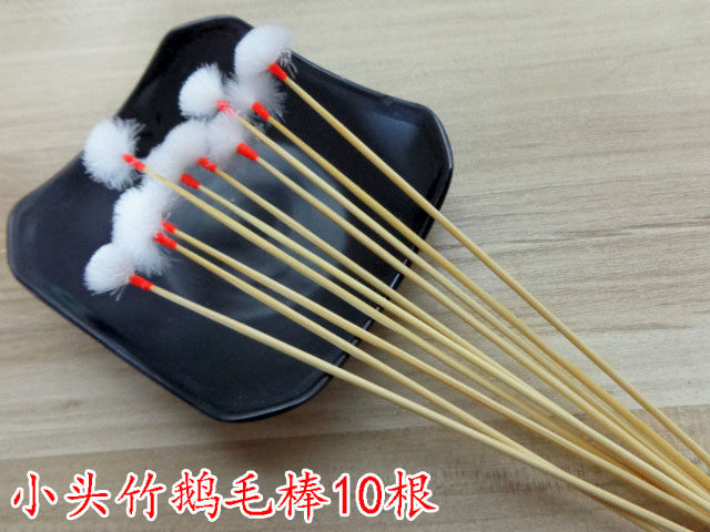 Bamboo Handle Goose stuffed with ear tools Ear Deity Digging Ear Cleaner Tool Wood Handle Professional to pull out the ear fur