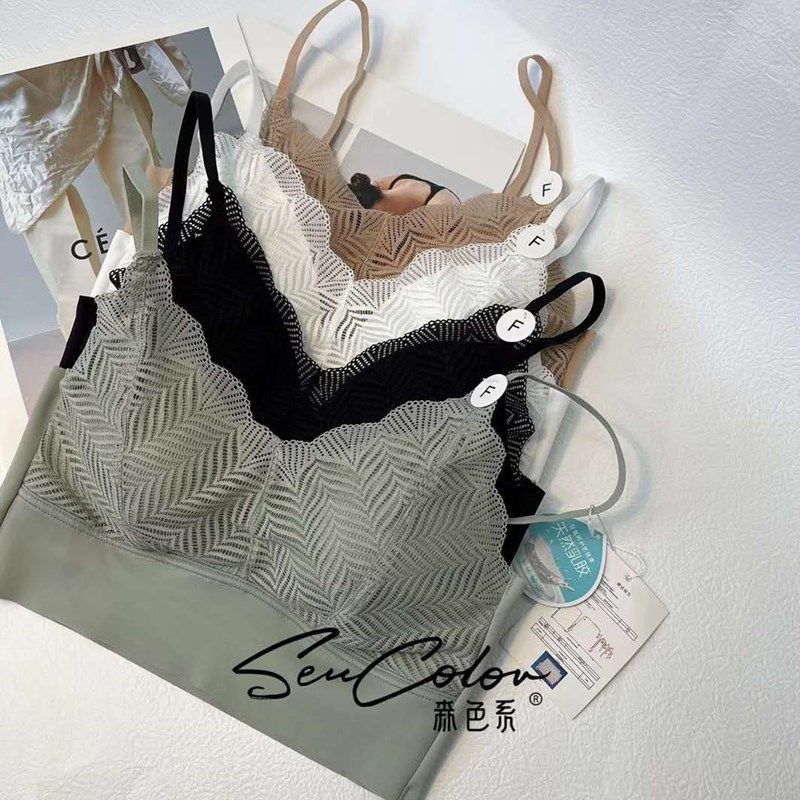Maple Euphine 5092 Ice Silk Beauty Back Lingerie Lace Splicing Coalesco Bra Without Steel Ring Smear 2021 Pops Bra