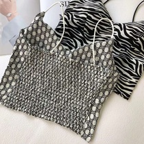 Hui Chi Xin 2101 Summer Hong Kong Breeze Letters Thousands Birds Gags Harnesses with beautiful back female inner lap clothes Breast Ocean Gas Mesh Red Wrap Breast