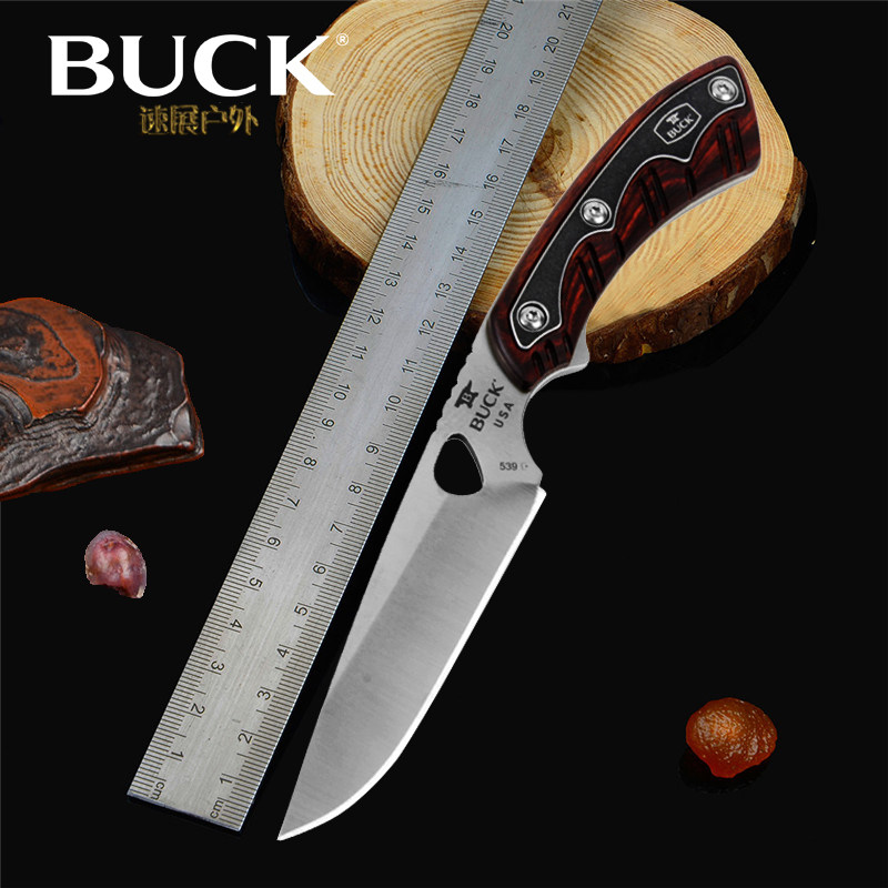 American BUCK Buck imported outdoor straight knife collection play high hardness saber kitchenware knife barbecue knife