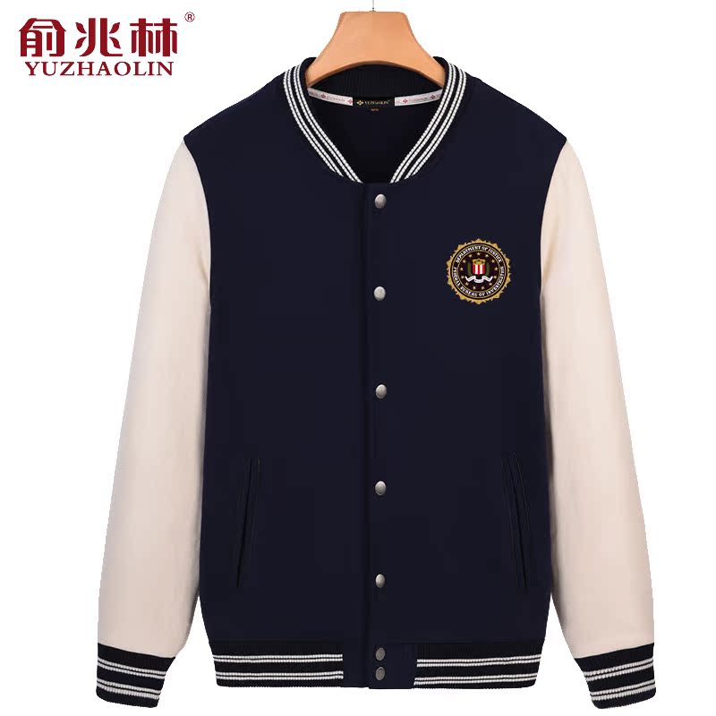 Yu Zhaolin áo khoác nam mùa xuân và mùa thu thanh niên cotton cardigan bóng chày đồng phục nam phiên bản Hàn Quốc của áo khoác cổ áo hoang dã bình thường áo khoác bomber nam cao cấp