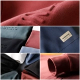 Мужская цветная демисезонная утепленная толстовка, осенний приятный телу лонгслив, круглый воротник, оверсайз