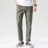 Осенние повседневные брюки, трендовые мужские штаны, свободный прямой крой