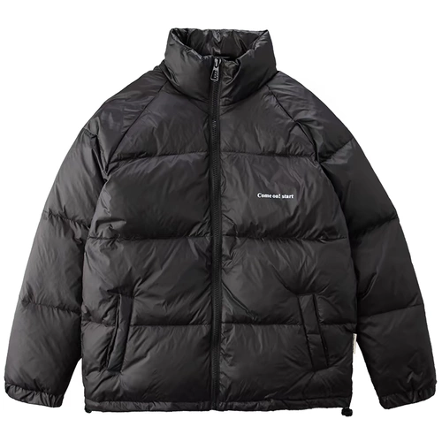 Демисезонный утепленный пуховик, мужская бархатная куртка, оверсайз, утиный пух