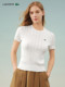 Lacoste French Crocodile Women's Clothing 25 Spring and Summer New Fashion Cable Knit Short-Sleeved Pullover Pure Cotton Sweater | Af7214