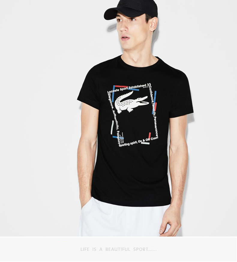 LACOSTE (French crocodile) mùa xuân và mùa hè nam ngắn tay T-shirt TH3361L1