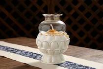 Extra large long-lasting windproof butter lamp Buddha lamp Buddha lamp Bodhi lamp extra large white lotus lamp
