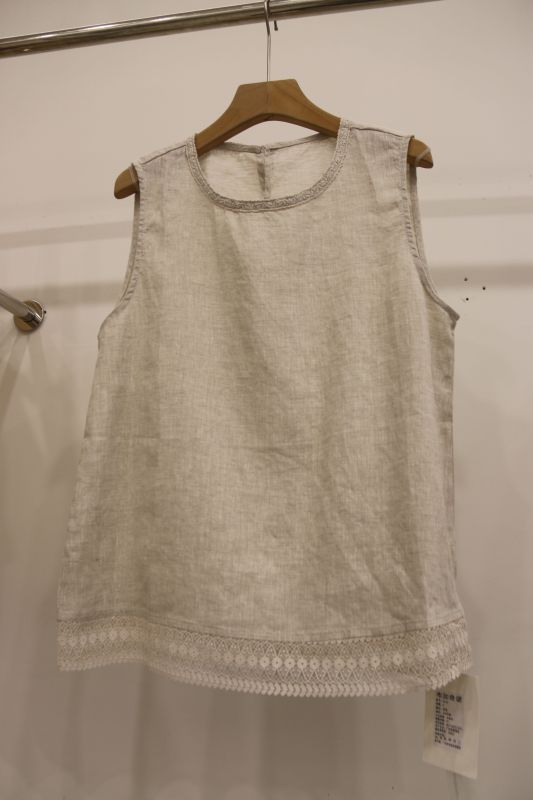 Bugachino 6110 Korean-Style Lace-Trimmed Sleeveless Vest Top for Women 2026 Summer Loose Versatile Shirt